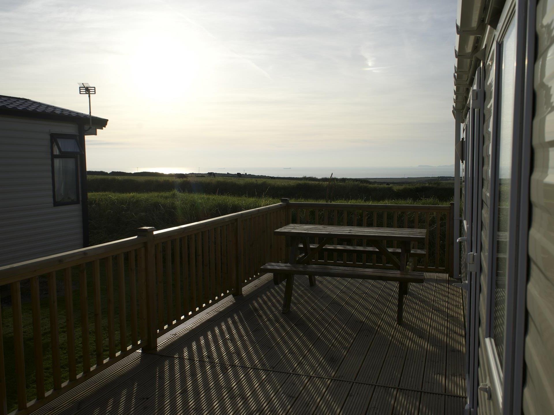 View from decking area