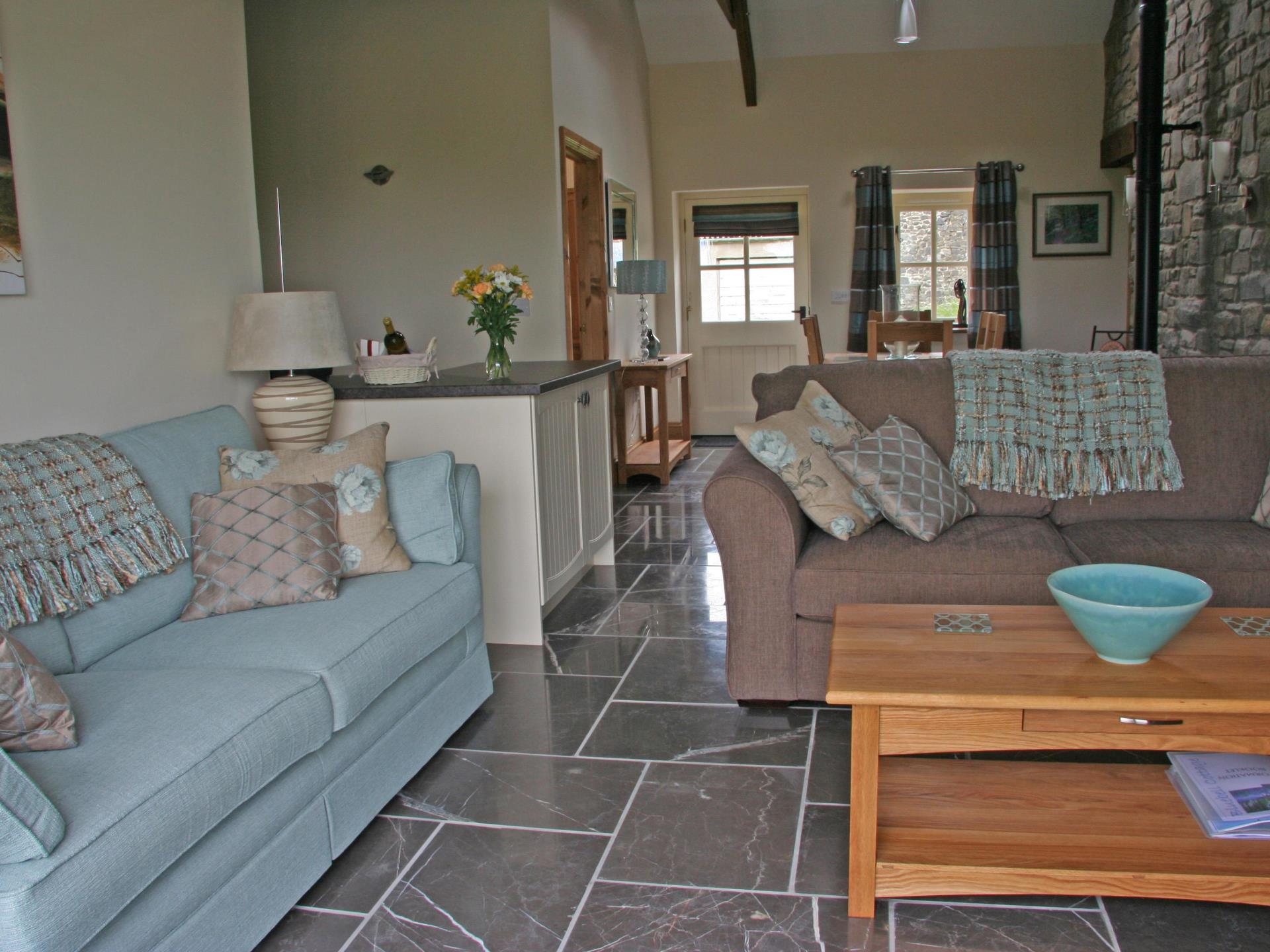 Internal view of the cottage from the Patio doors