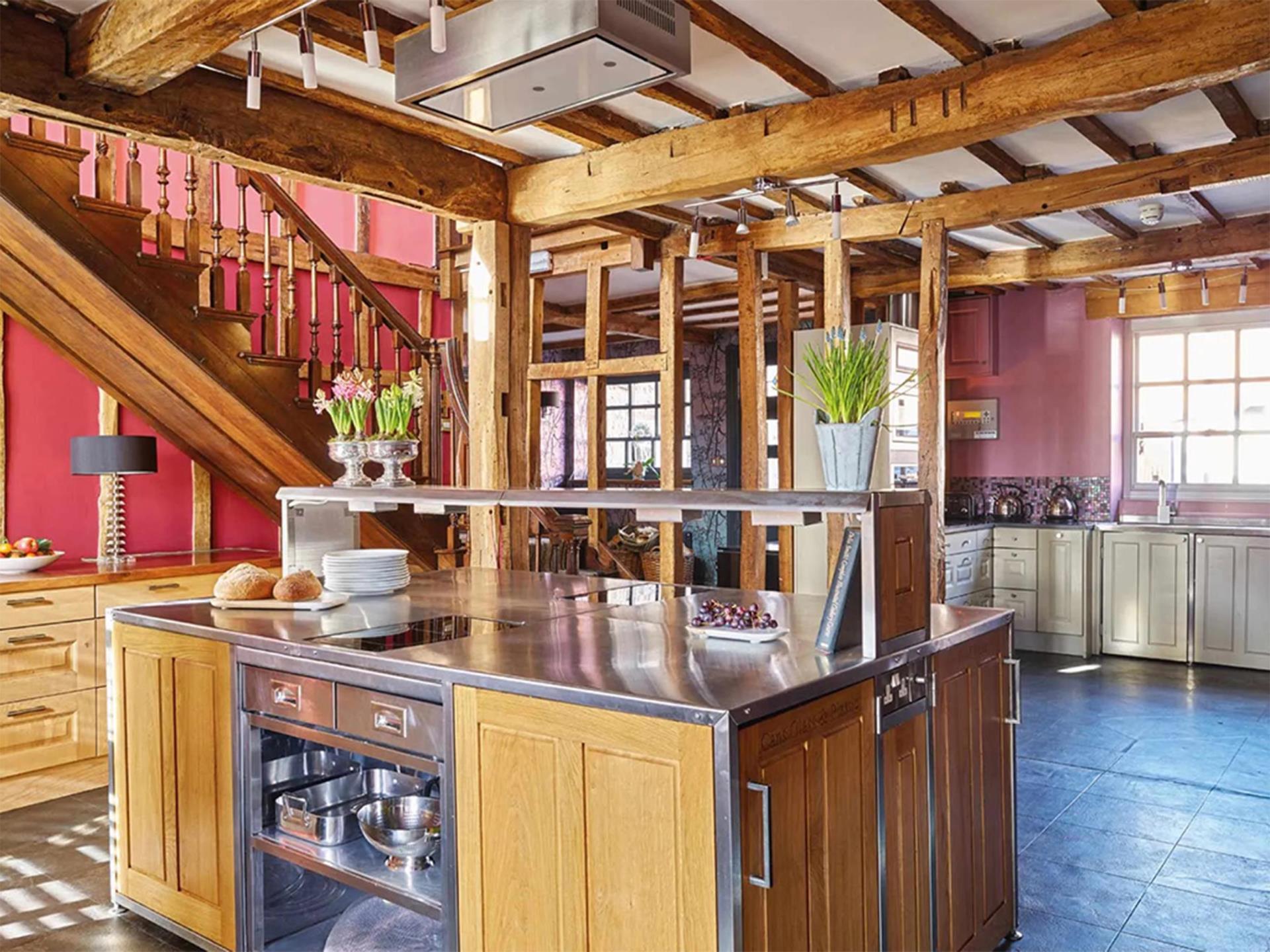 the kitchen in Bryn Tanat Hall