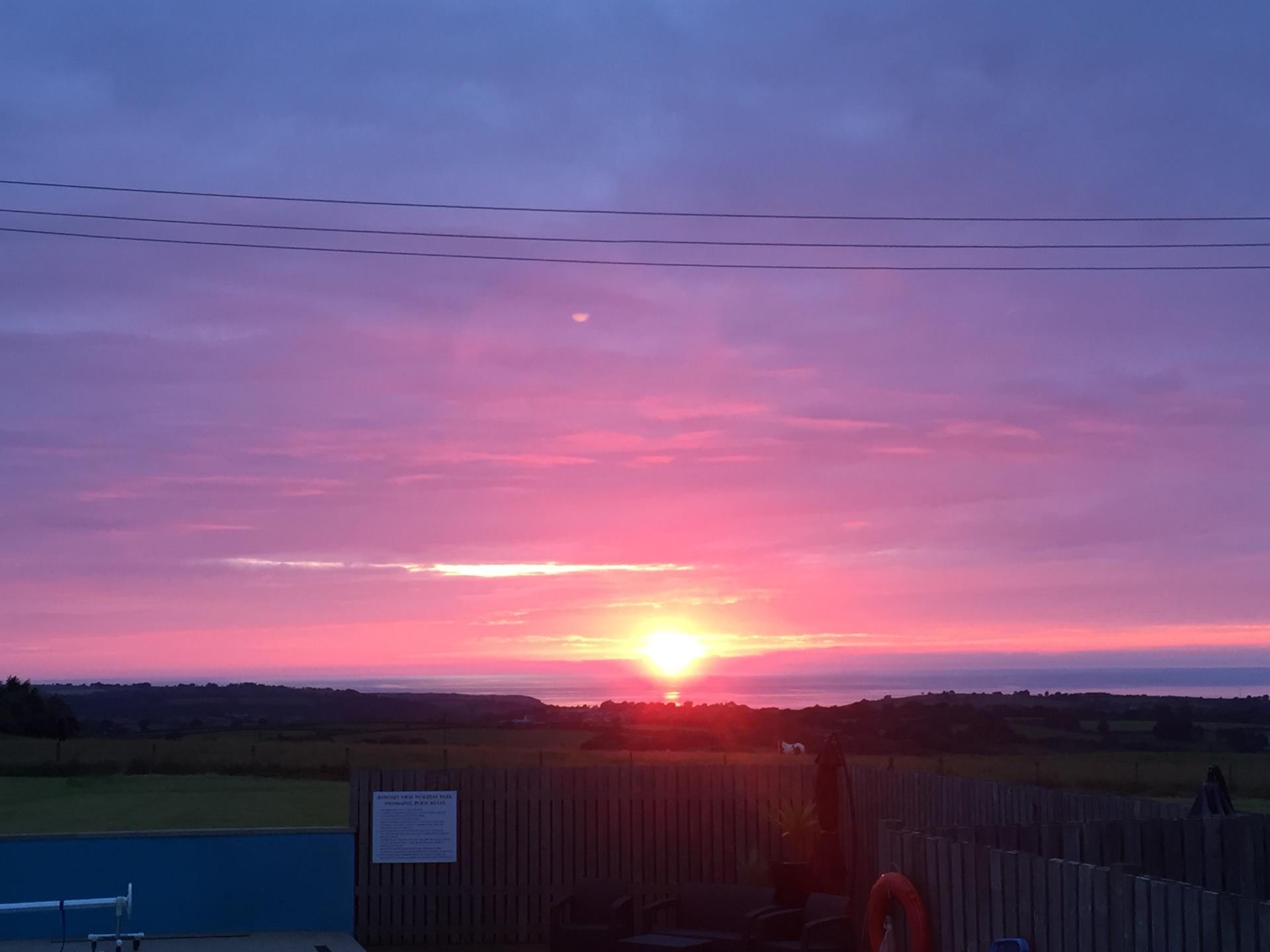 Stunning sunsets over Cardigan Bay 