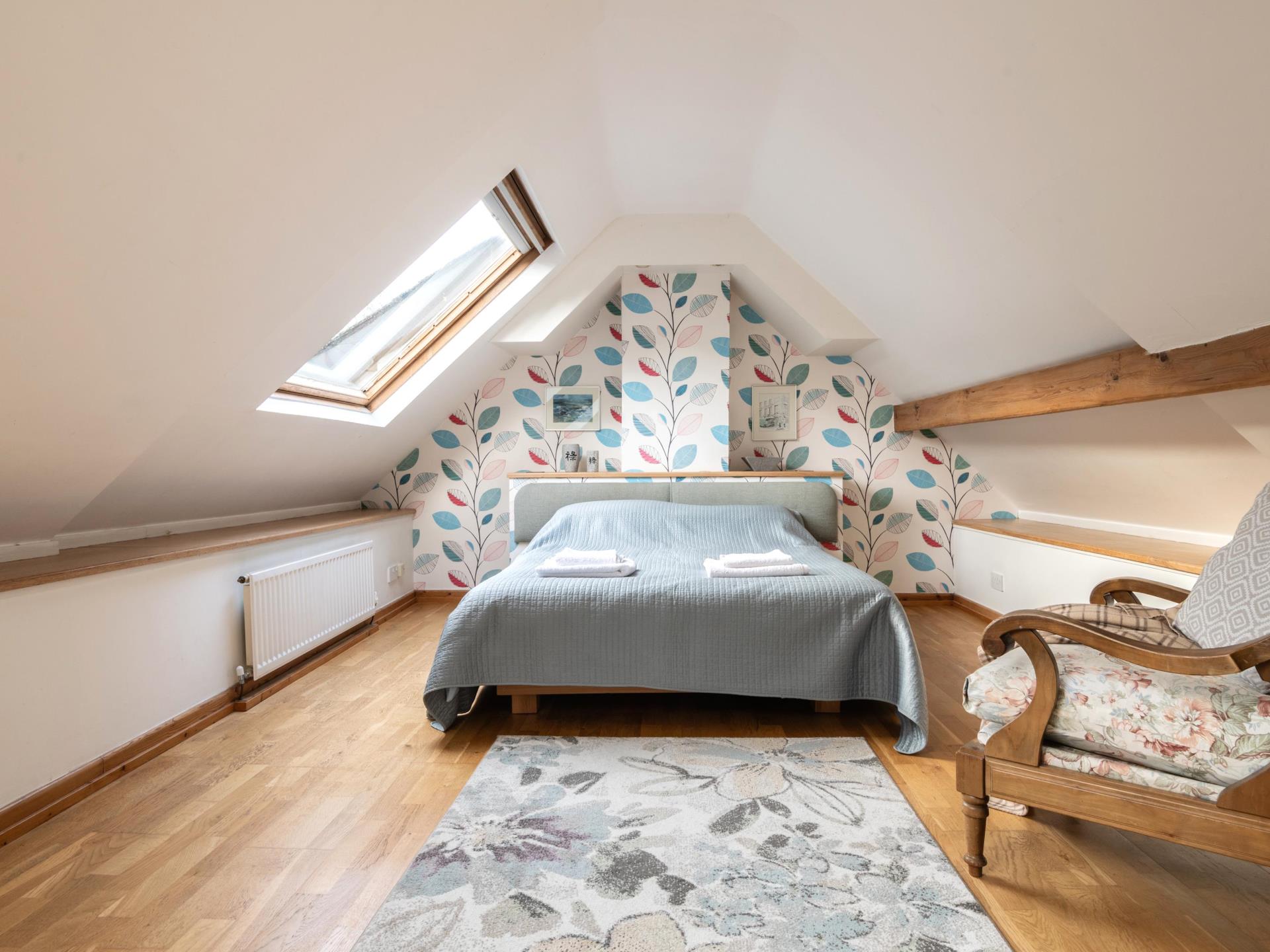 Double blue bedroom
