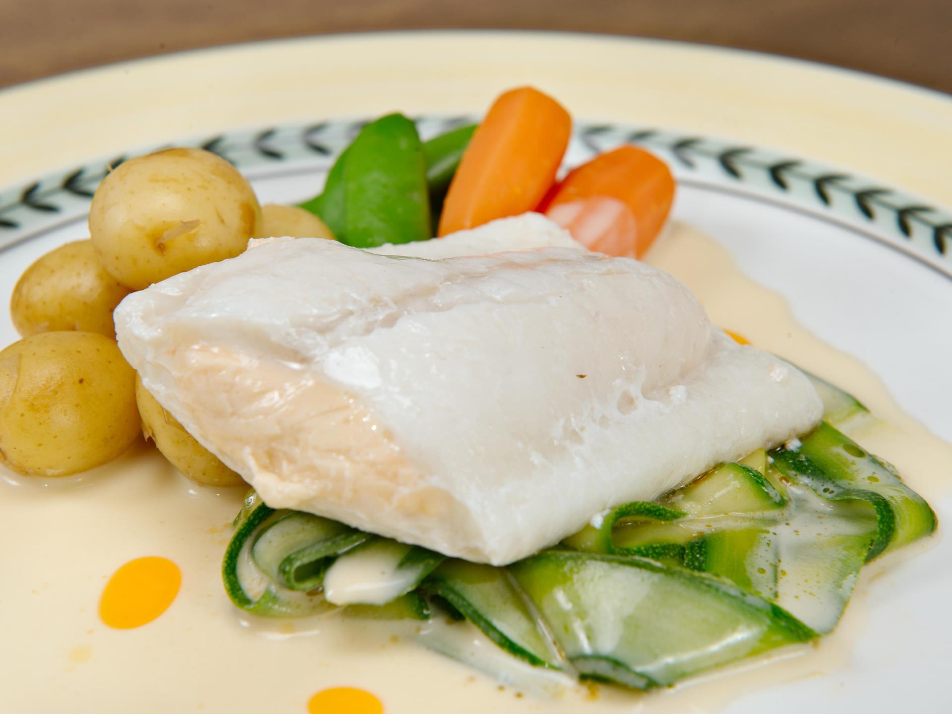 Fillet of Turbot, Stuffed with Salmon Mousse