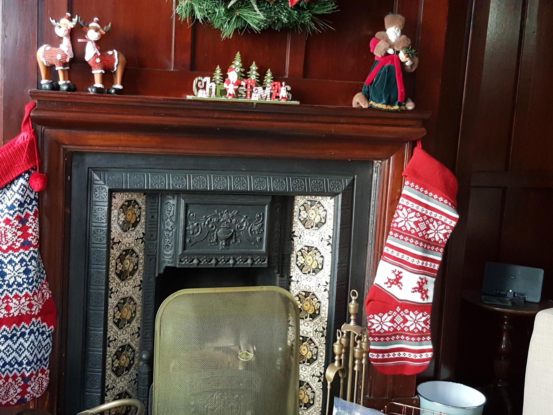 Imagine an open fire on Christmas eve
