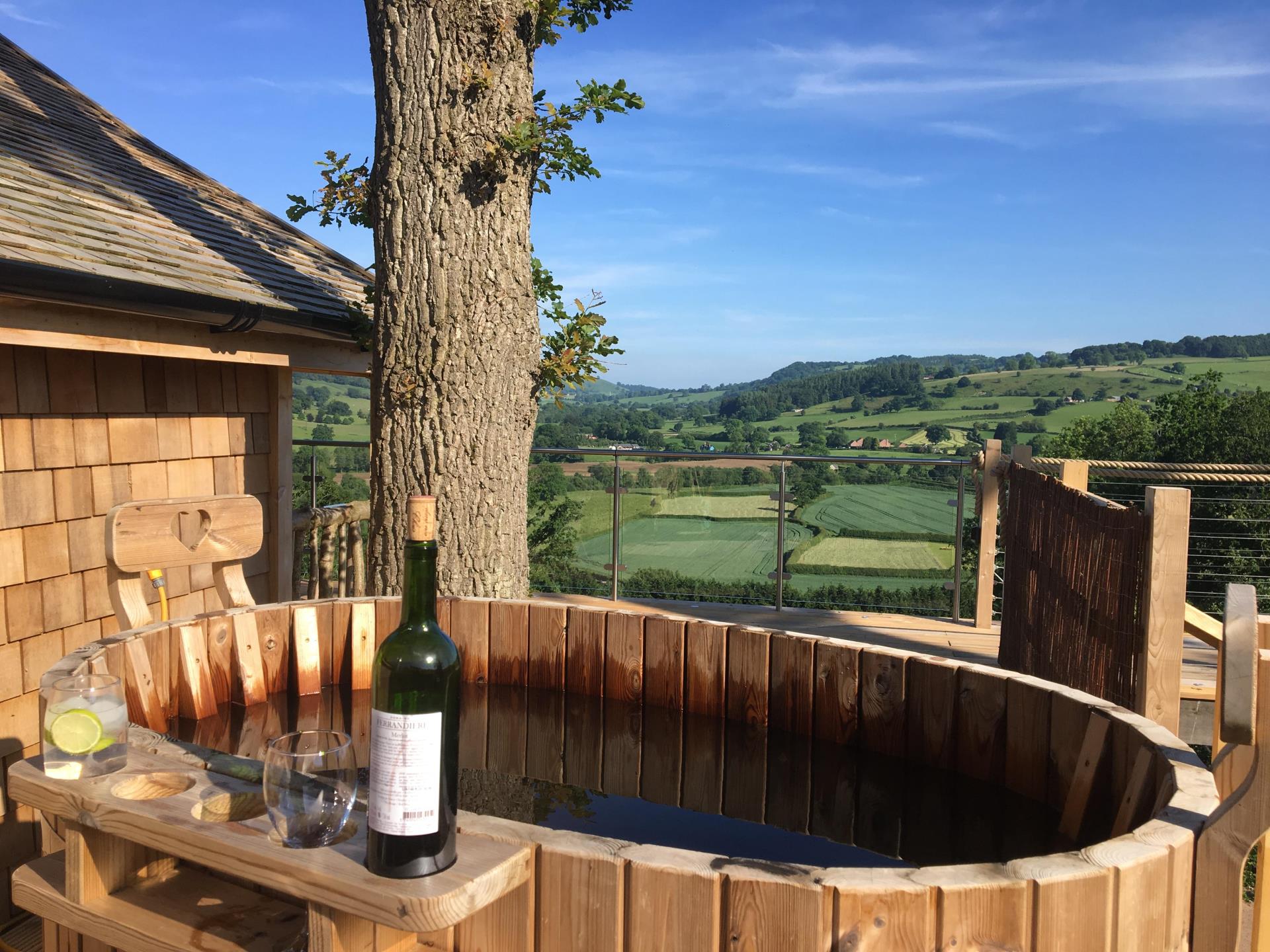 Hot tub with outstanding views