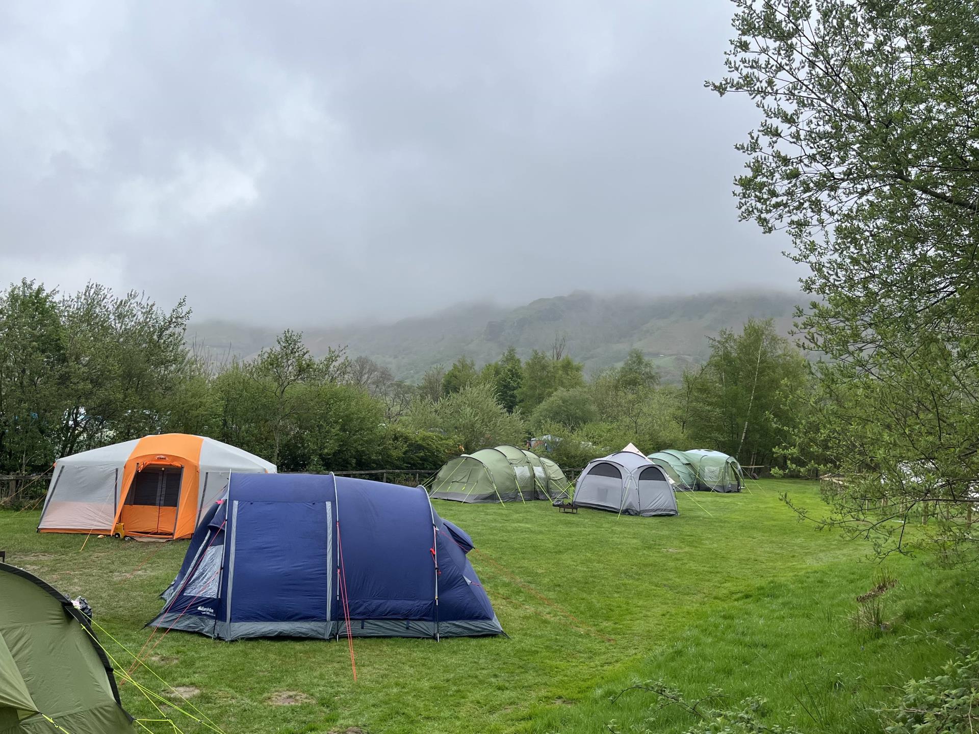 Four large camping fields