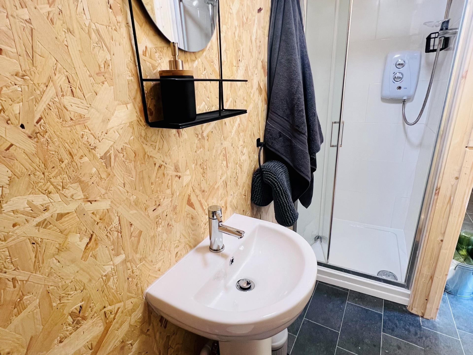 Bike shed shower room
