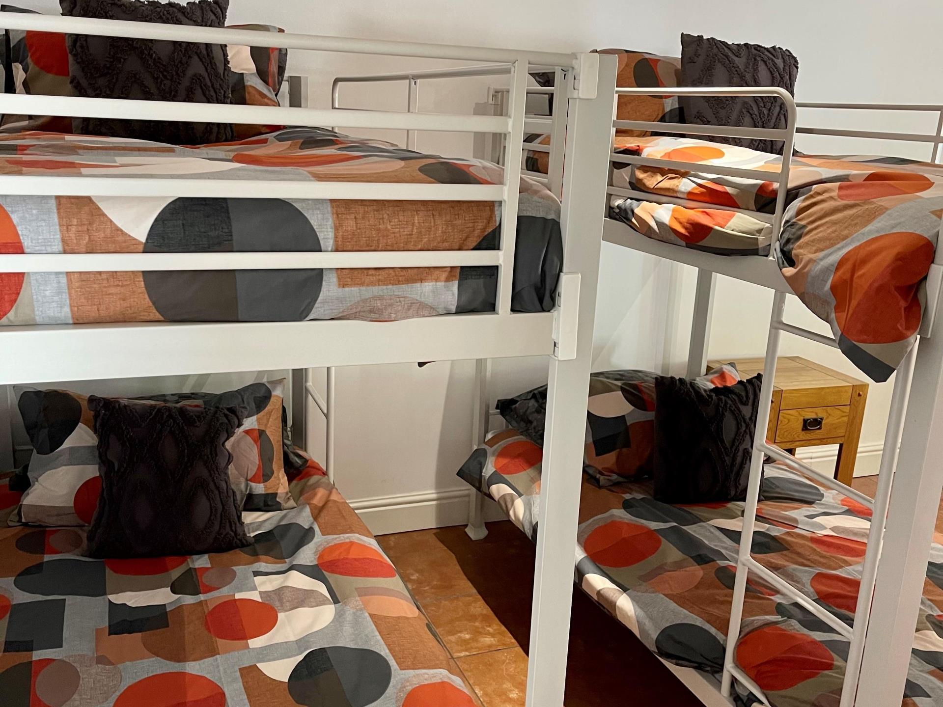 Four comfy bunks