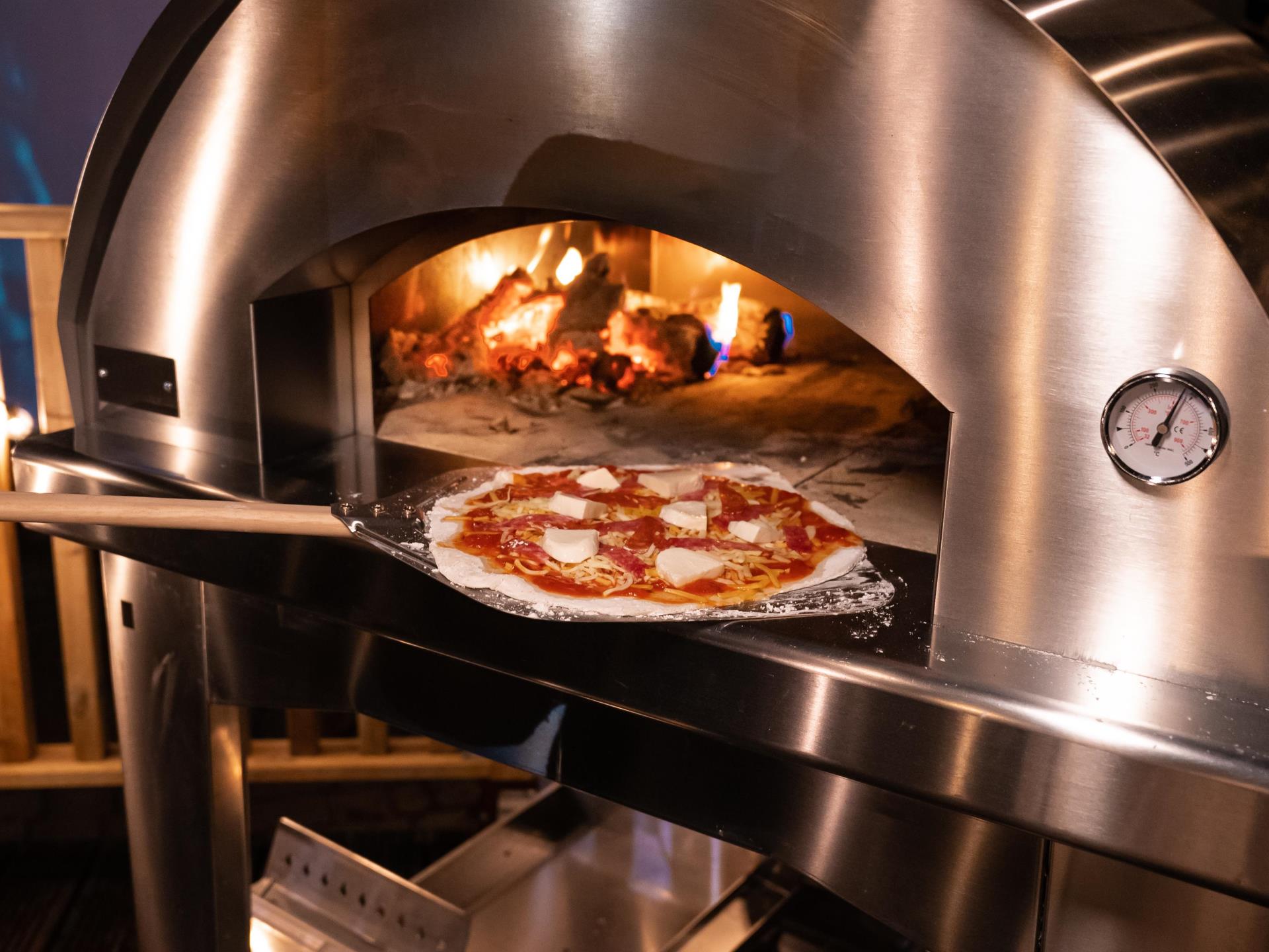 Our huge wood fired pizza oven!