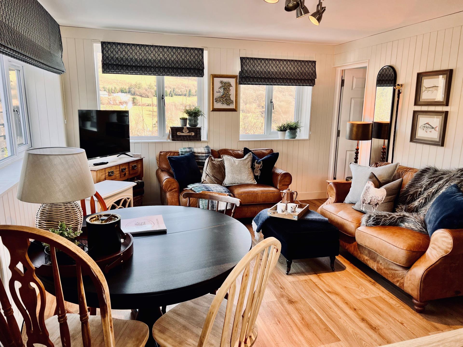 Open plan living, dining and kitchen area