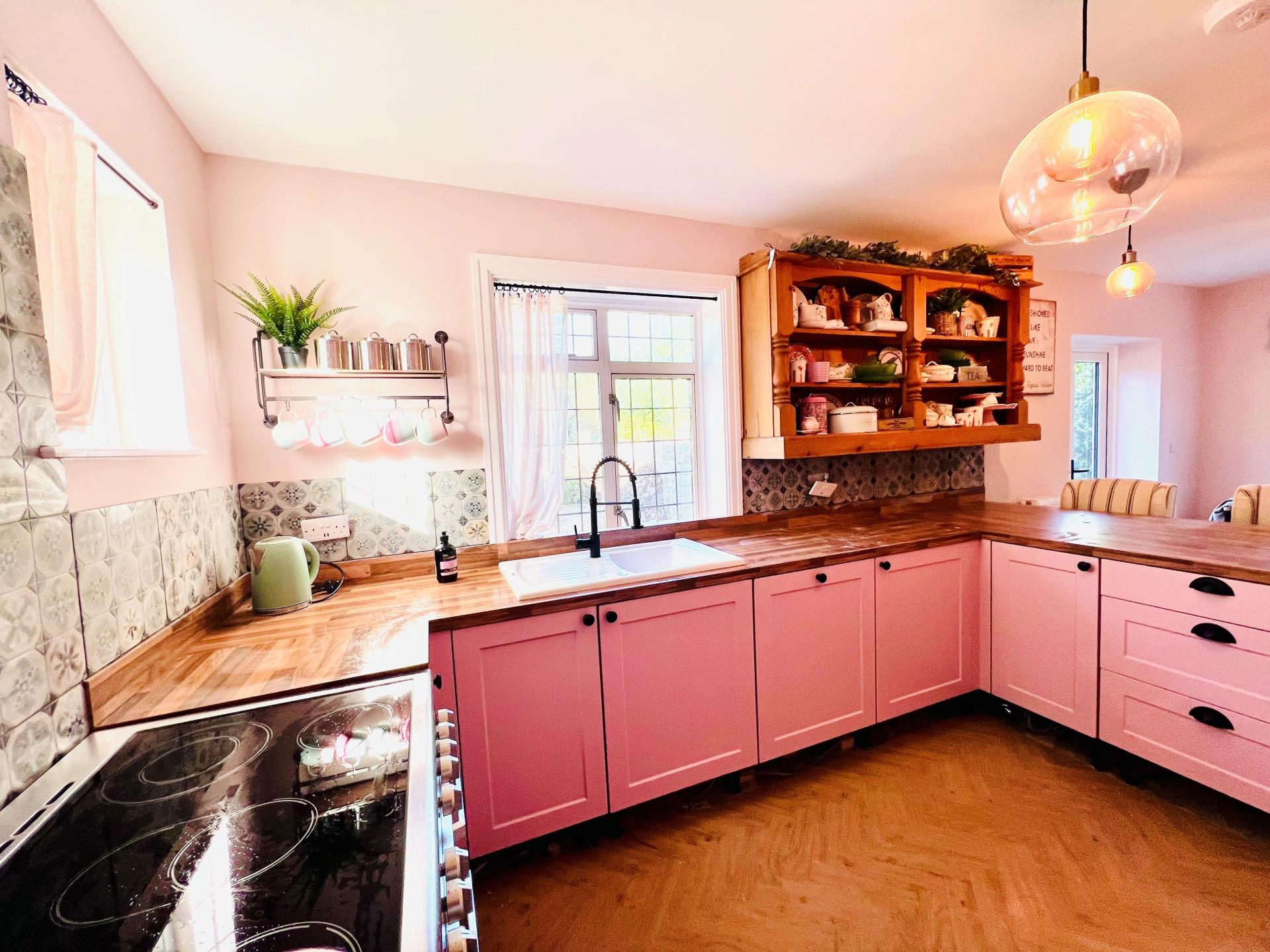 Our perfect pink kitchen!