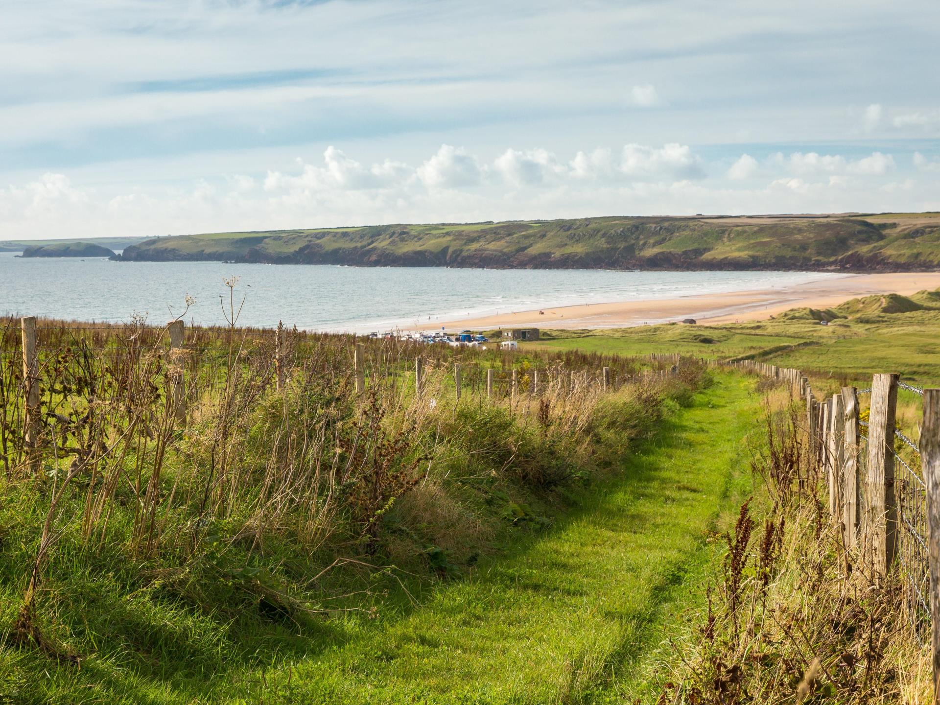 Public path to Freshwater West Beach