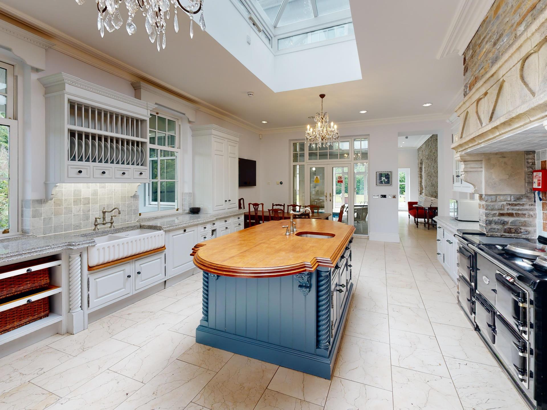 Country Manor Kitchen with AGA and Central Island