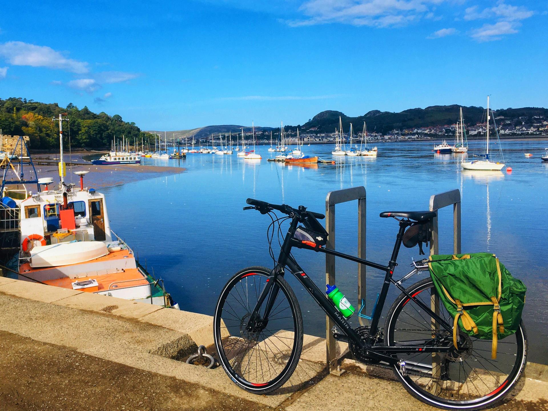 A 5 minute bike ride to Conwy Quay