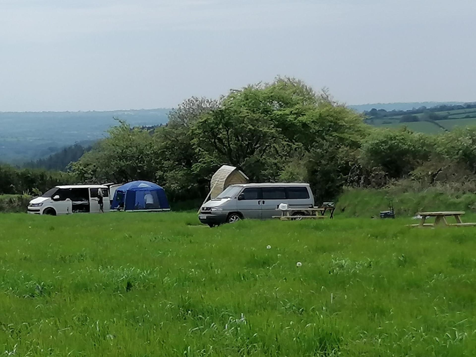 Campervans at Brynhaul Camping