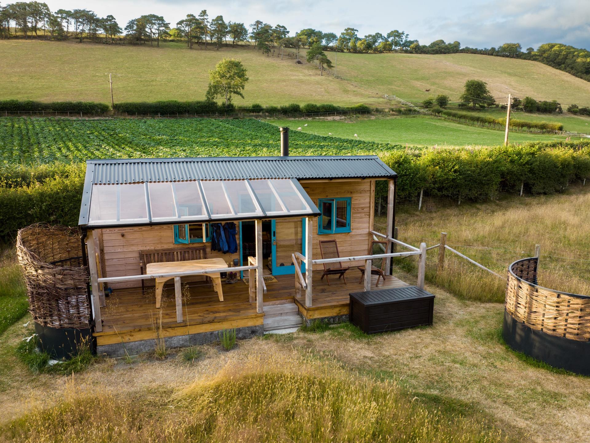 Luxury glamping cabin