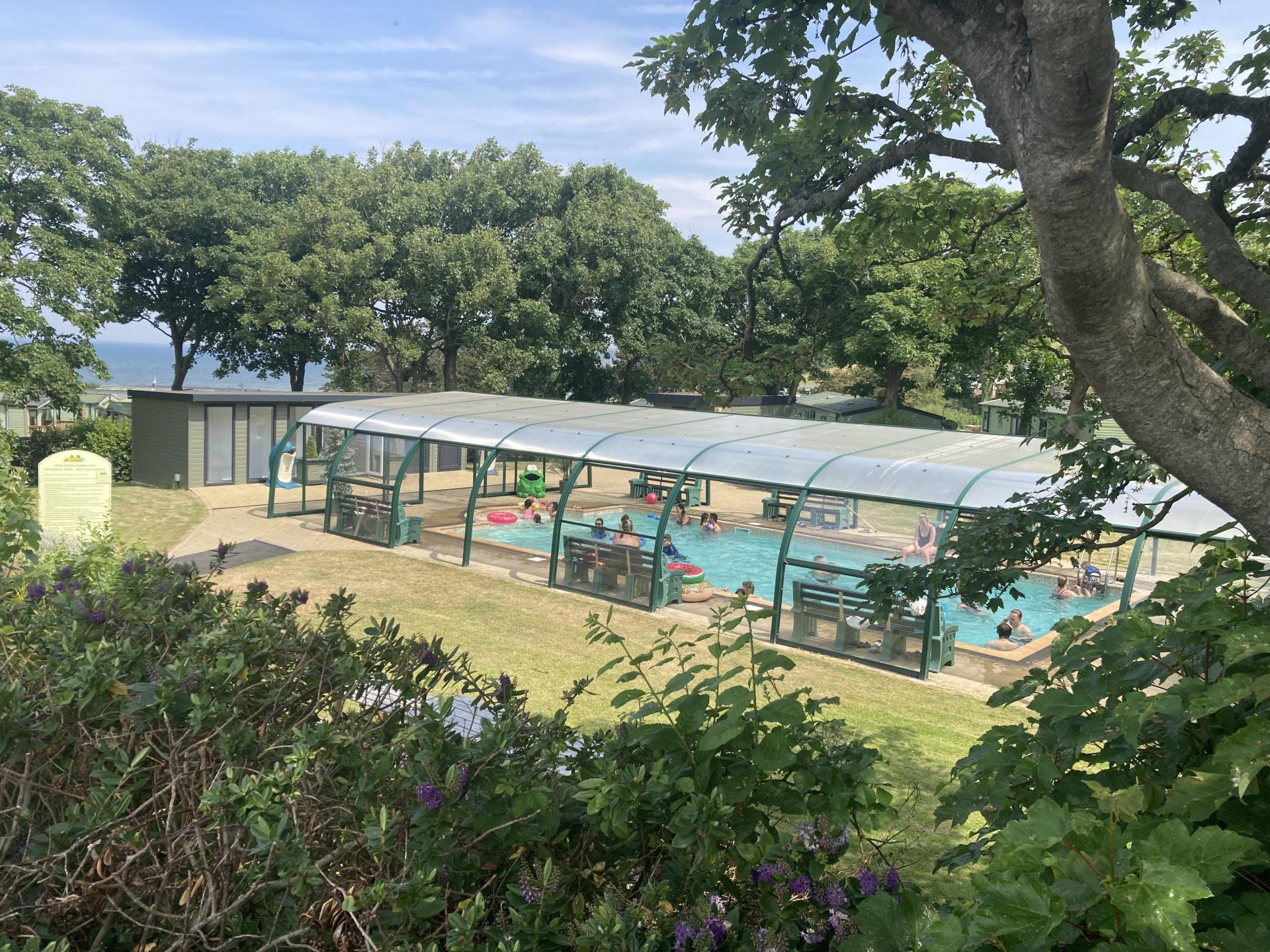 Outdoor covered, heated pool