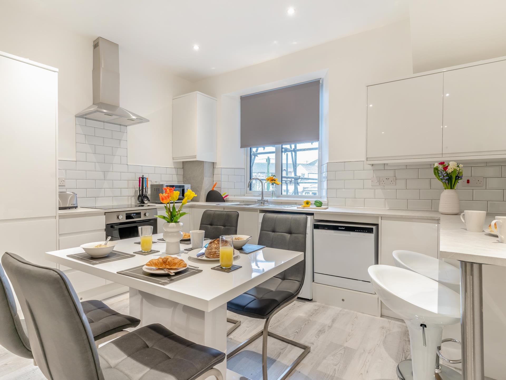 Kitchen and dining area