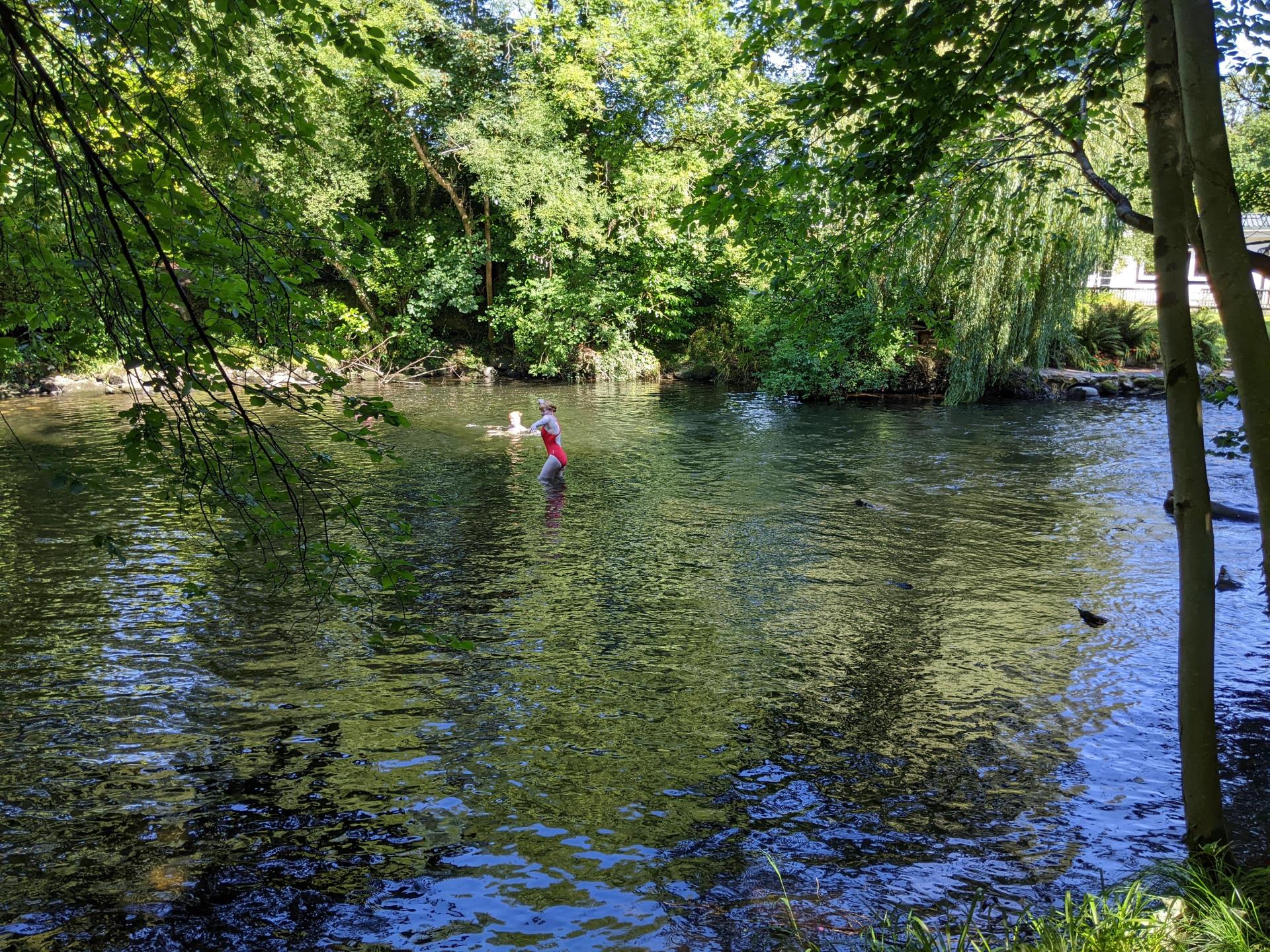 wild swimming spot on site