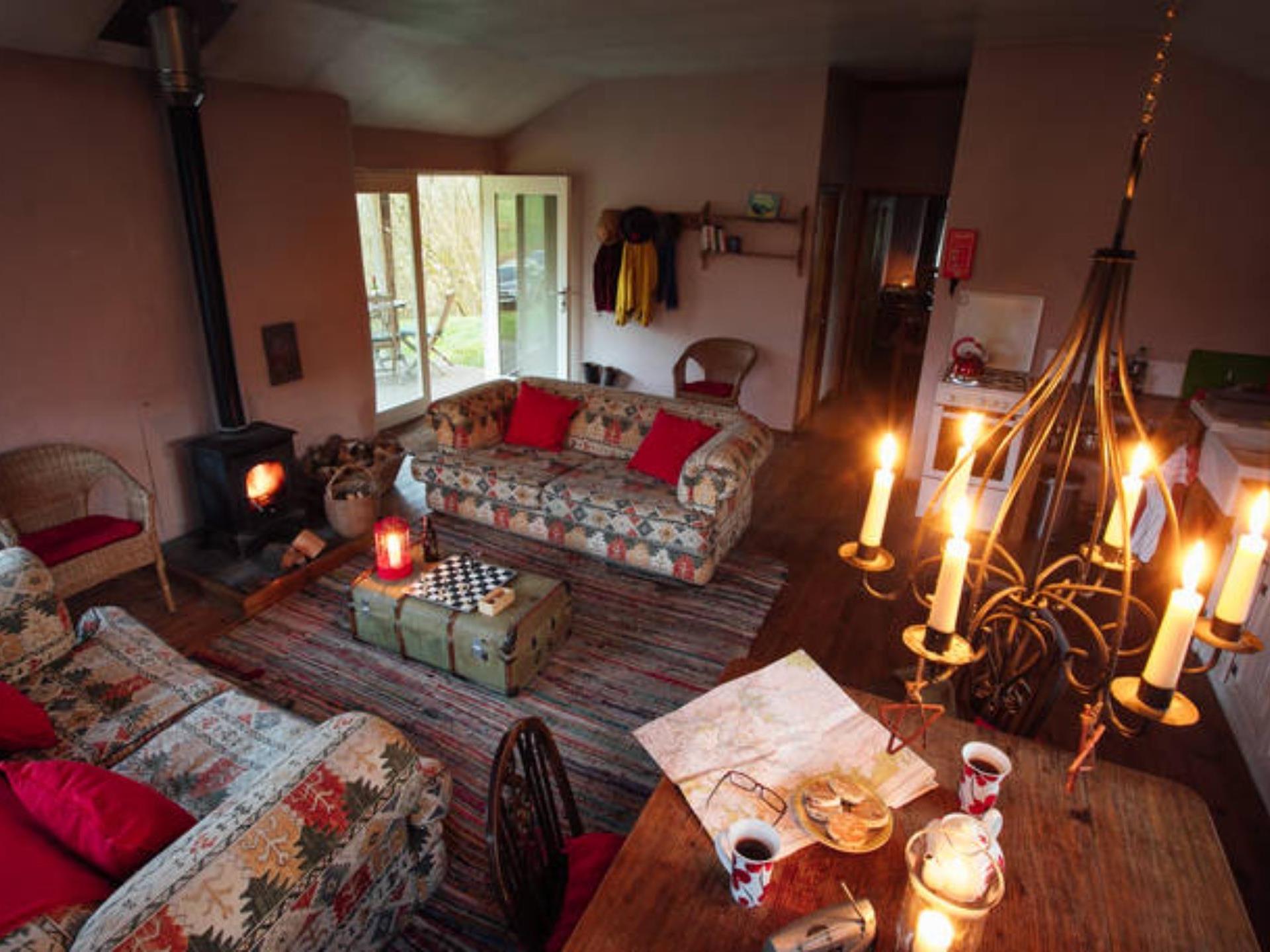 The main room at Straw cottage