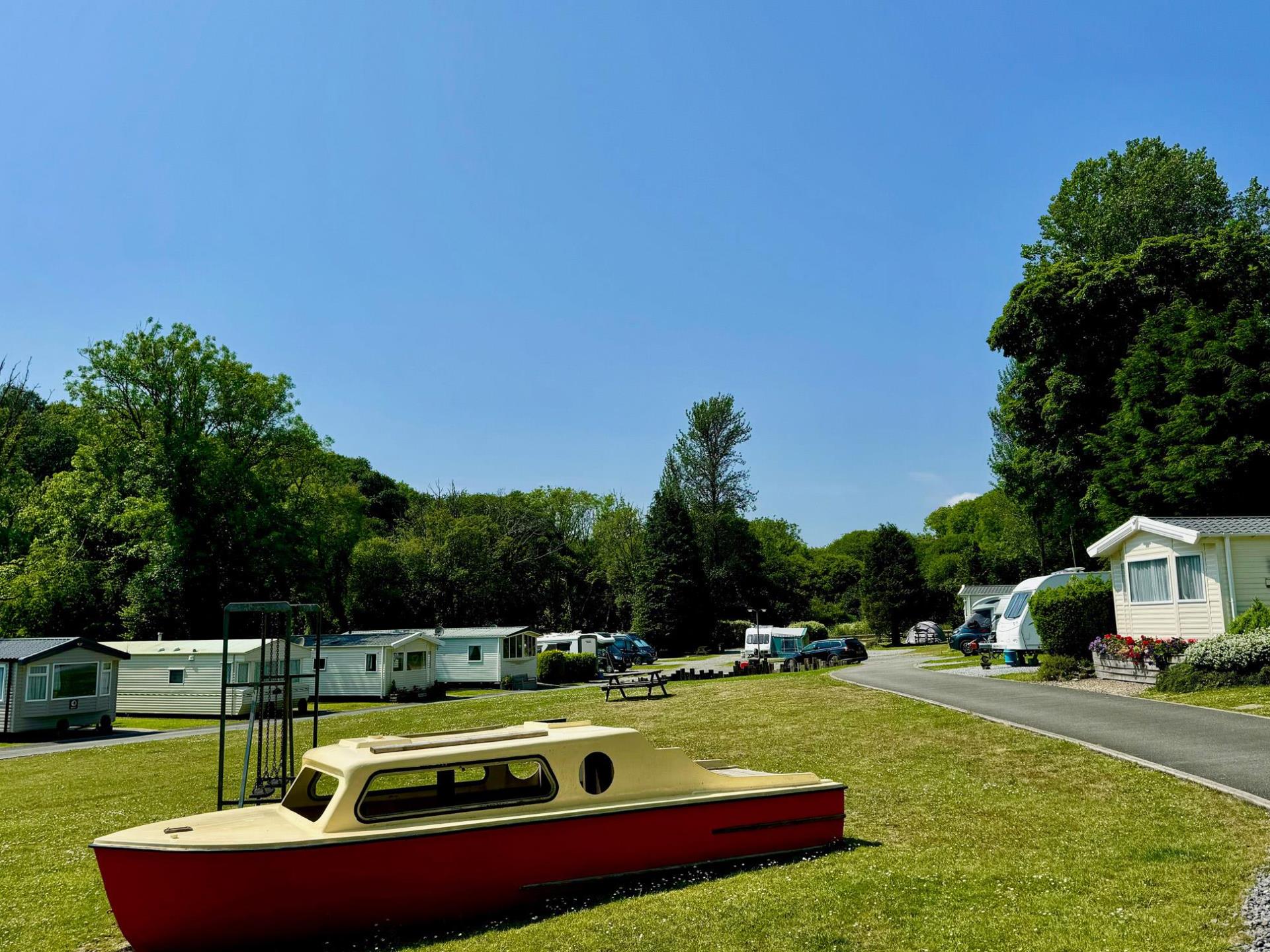 Small play area at Mill House Caravan Park