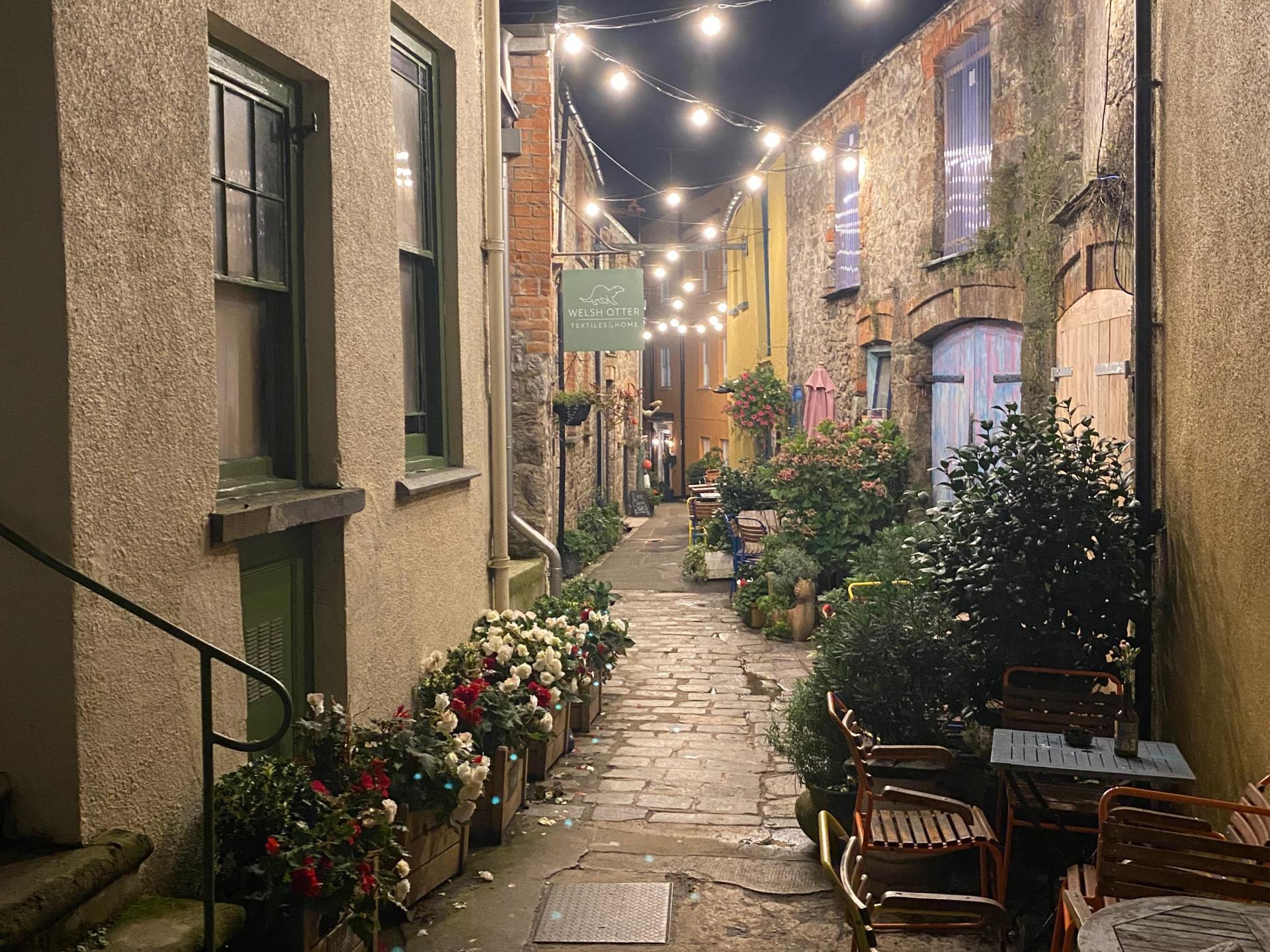 Tenby town with it's historical streets