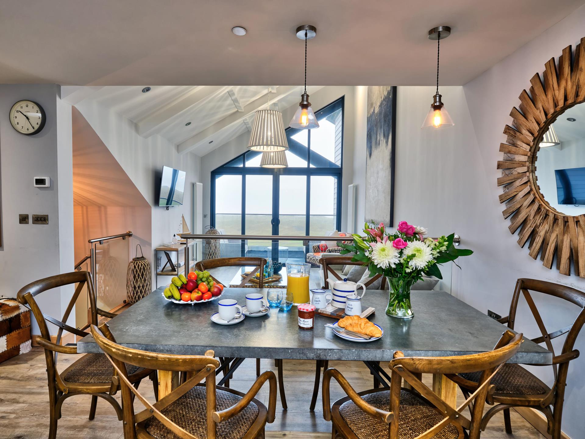 Enjoy breakfast with views over Cardigan Bay