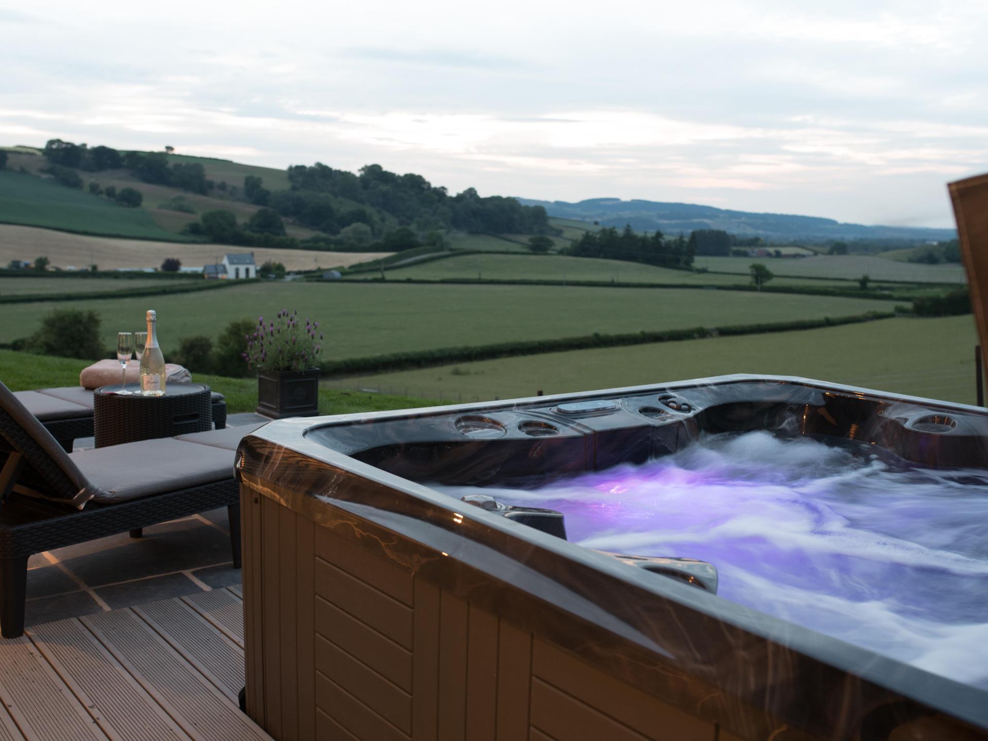 Relax and unwind in your luxurious private hot-tub