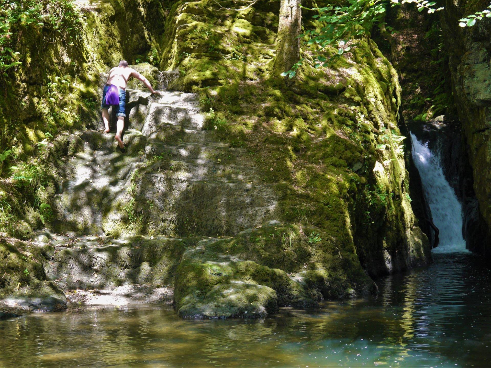 Discover the secret waterfall at Top of the Woods