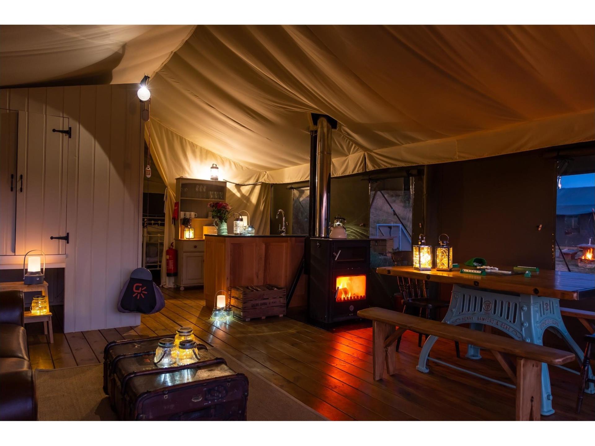 Afon safari tent interior