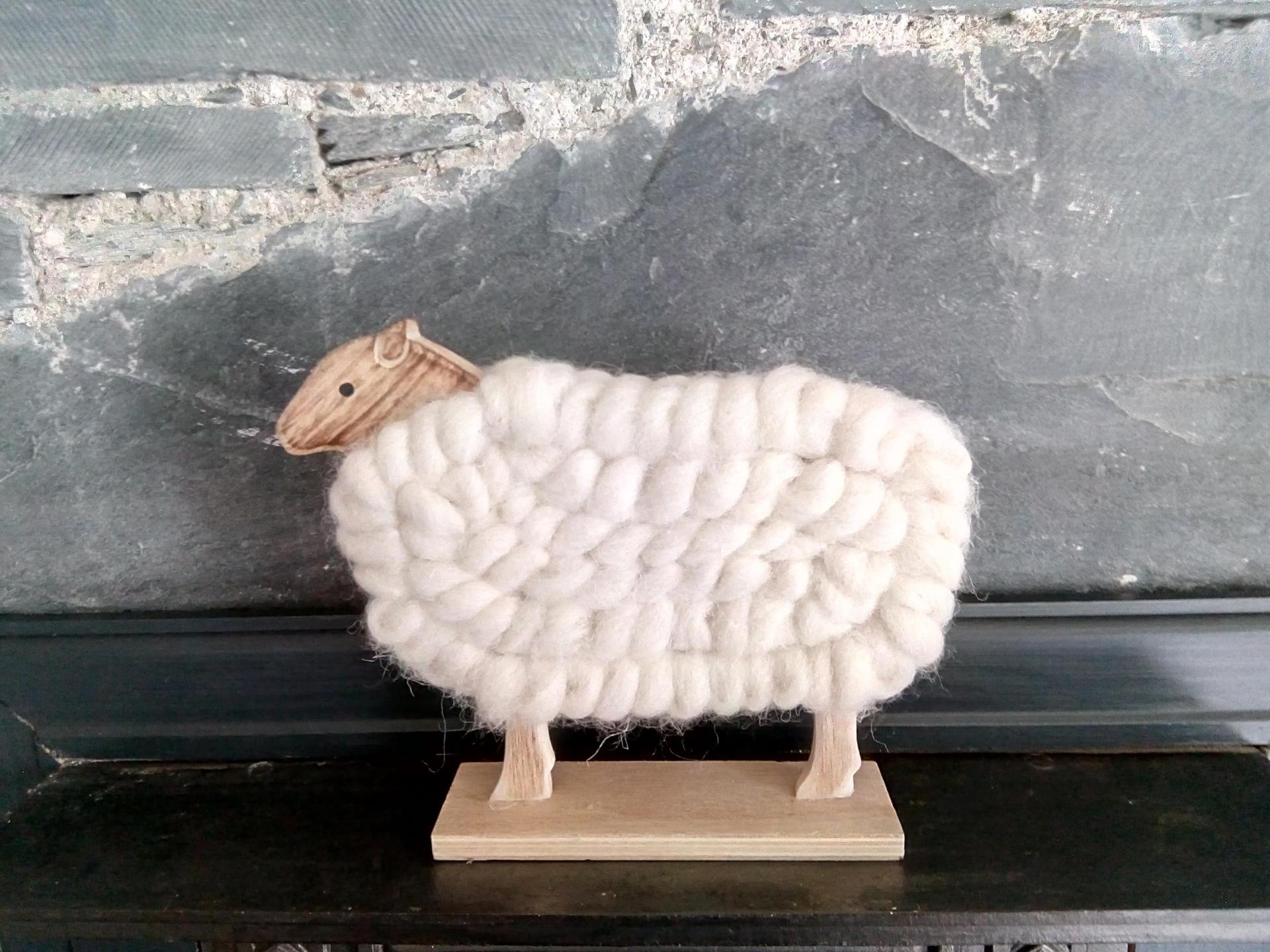 Sheep on feature fireplace -Twin Bedroom
