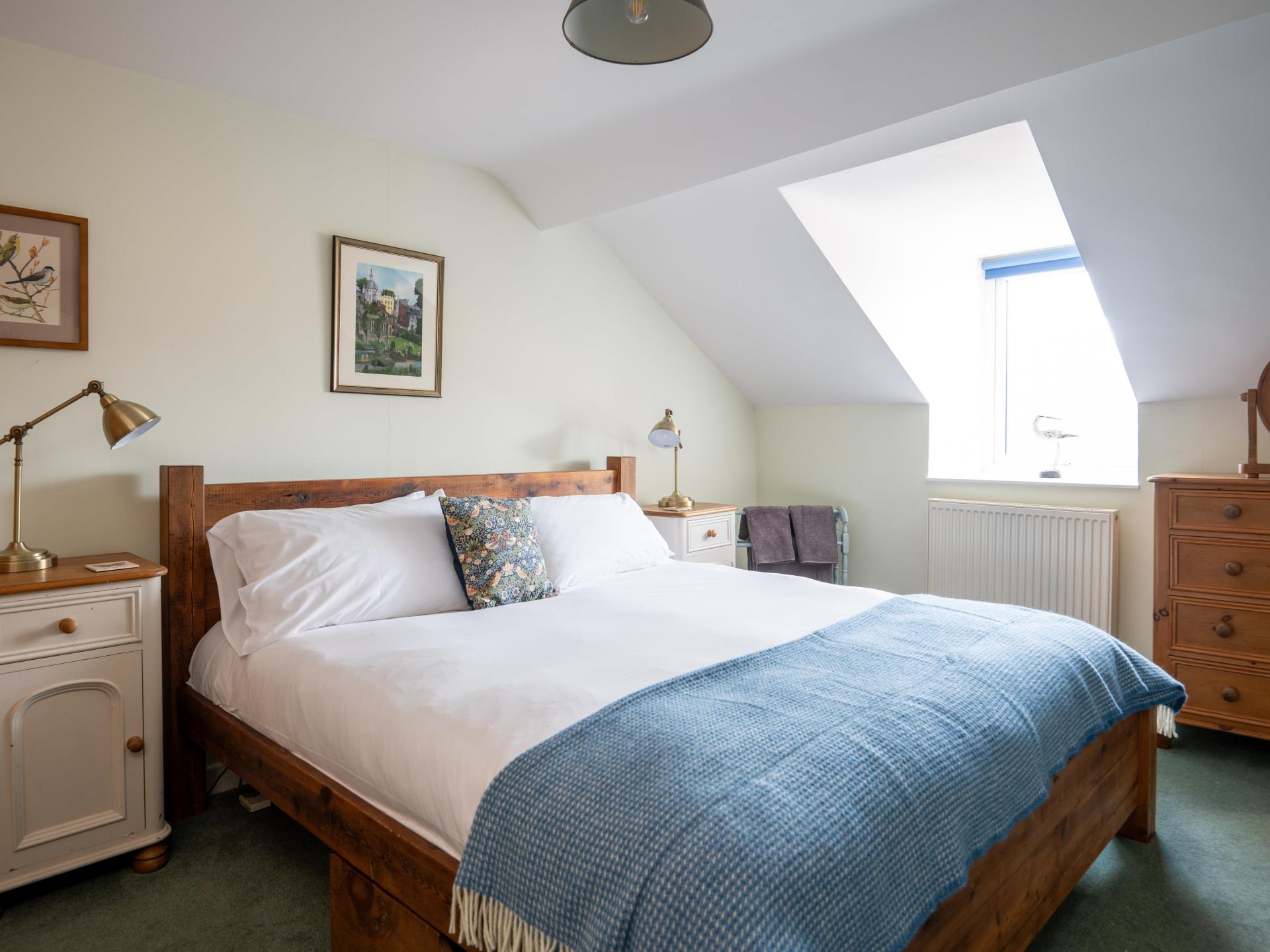 King size bed in master bedroom