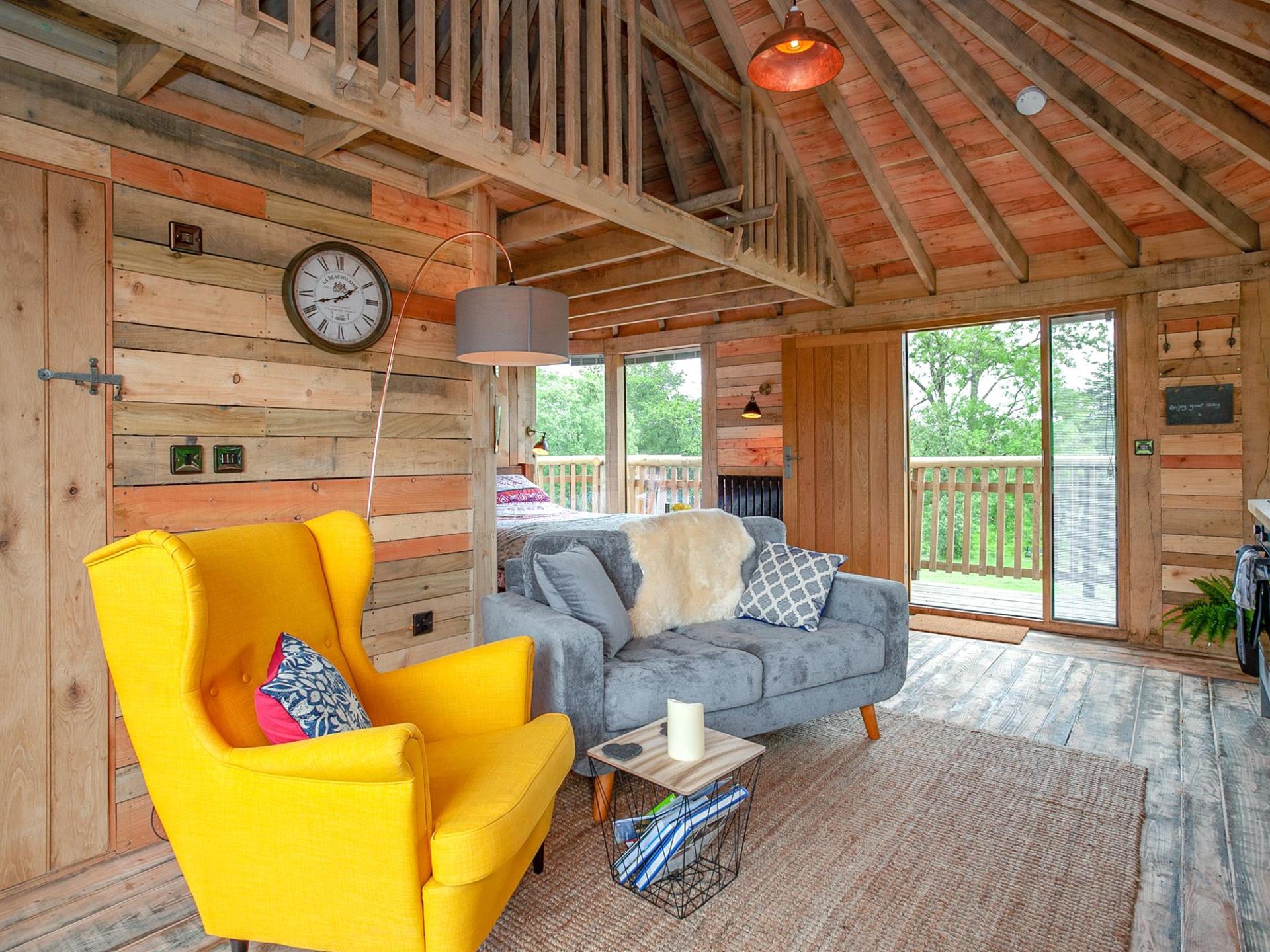 Living space at Trawscwm Treehouse