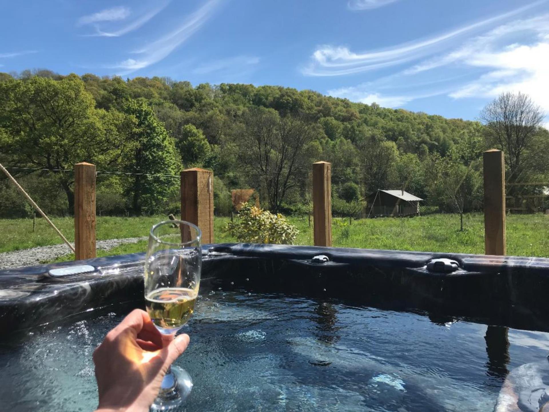 Hot Tub View from Camnant Safari Tent